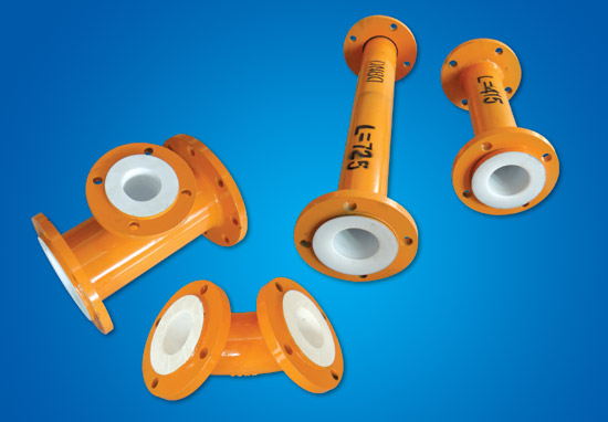 PTFE इस्पात प्लास्टिक घटक पाइप