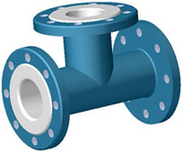PTFE रेखांकित टी
